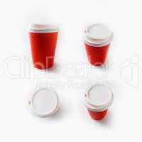 Red paper cups