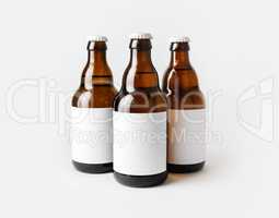 Glass beer bottles