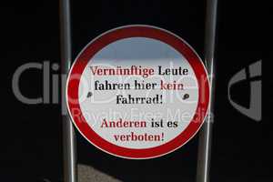 German traffic sign passage forbidden