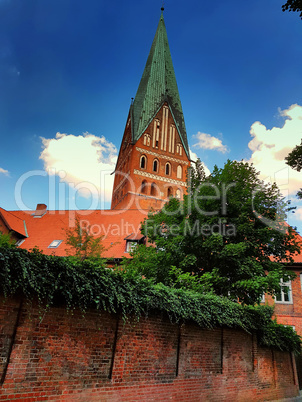 Dom and old historic houses in Lüneburg, Germany