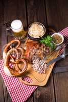 crispy fried Bavarian pork knuckle with soft meat