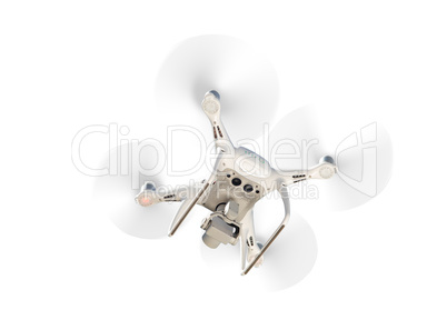 Drone Quadcopter From Below Isolated On A White Background