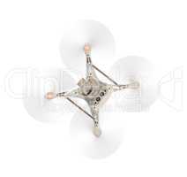 Drone Quadcopter From Below Isolated On A White Background