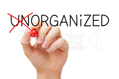 Organized Not Unorganized Concept