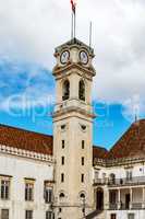 Clock tower of the University of Coimbra Portugal