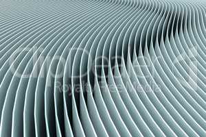 Sheets as curved lines, 3d illustration
