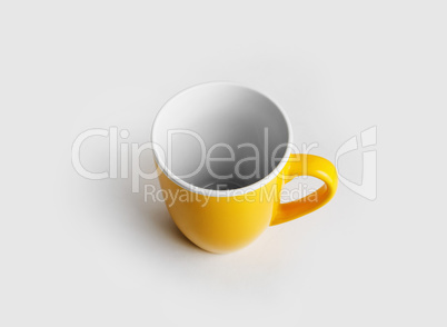 Yellow ceramic cup