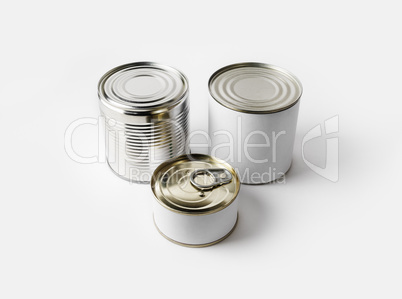 Three tin cans