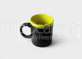 Black ceramic mug