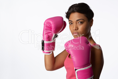 Side shot of woman fighting against breast cancer