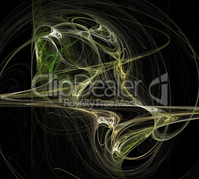 image of one Digital Fractal on Black Color