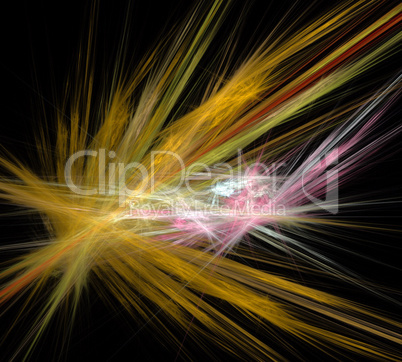 image of one Digital Fractal on Black Color image of one Digital Fractal on Black Color