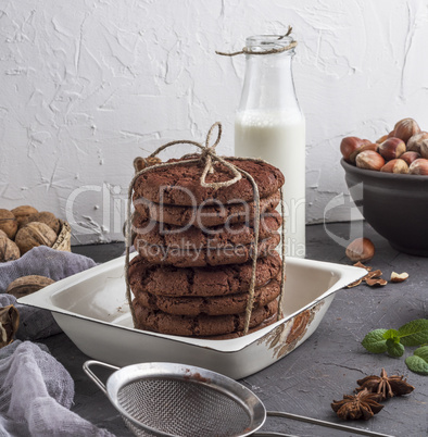 stack of chocolate chip cookies