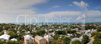 Aerial view of the Old Town part of Key West, Florida