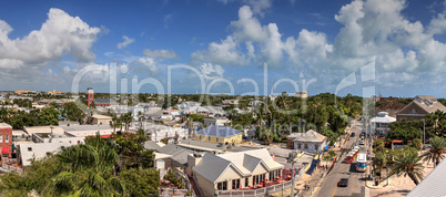 Aerial view of the Old Town part of Key West, Florida