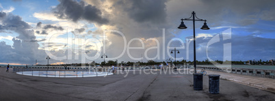 Edward B. Knight Pier at sunset in Key West,