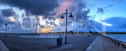 Edward B. Knight Pier at sunset in Key West,