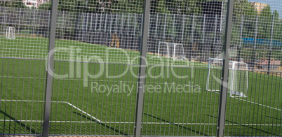 football field near fence at day sunny day