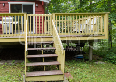 Veranda in the forest house