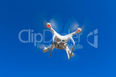 drone in front of blue sky