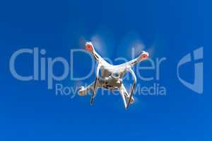 drone in front of blue sky