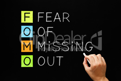 FOMO - Fear Of Missing Out Concept