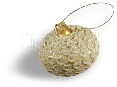 Decoration for Christmas tree on white background.