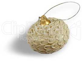 Decoration for Christmas tree on white background.