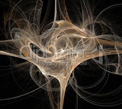 image of one Digital Fractal on Black Color