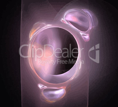 image of one Digital Fractal on Black Color