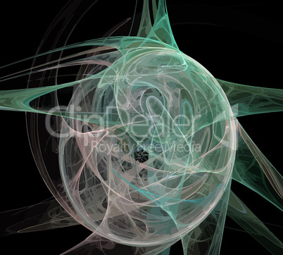 image of one Digital Fractal on Black Color image of one Digital Fractal on Black Color