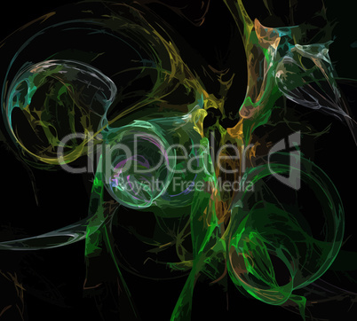 image of one Digital Fractal on Black Color image of one Digital Fractal on Black Color