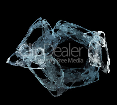 image of one Digital Fractal on Black Color