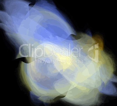 image of one Digital Fractal on Black Color