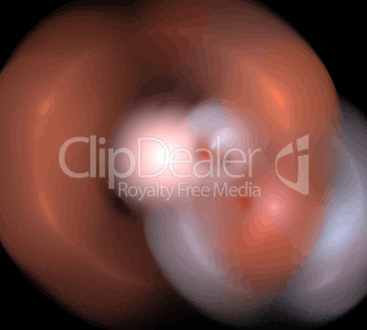 image of one Digital Fractal on Black Color