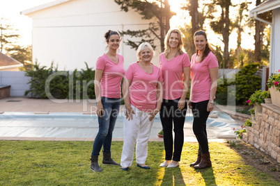 Women standing up to breast cancer