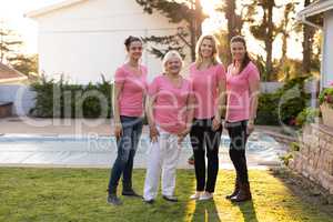 Women standing up to breast cancer