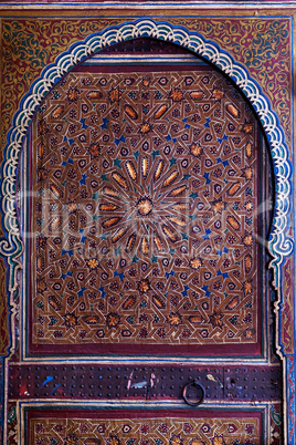 Arab decoration and architecture in Marrakech