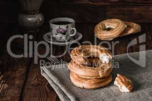 Stacked Eclairs on the towel