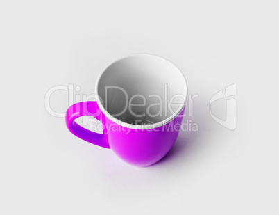 Purple ceramic cup