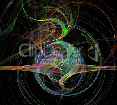 image of one Digital Fractal on Black Color image of one Digital Fractal on Black Color