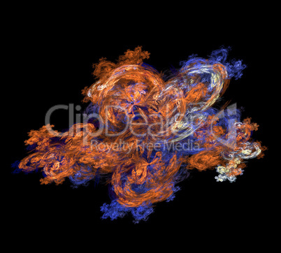 image of one Digital Fractal on Black Color image of one Digital Fractal on Black Color