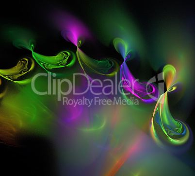 image of one Digital Fractal on Black Color image of one Digital Fractal on Black Color