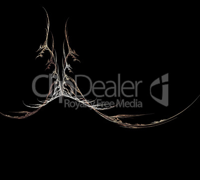 image of one Digital Fractal on Black Color image of one Digital Fractal on Black Color