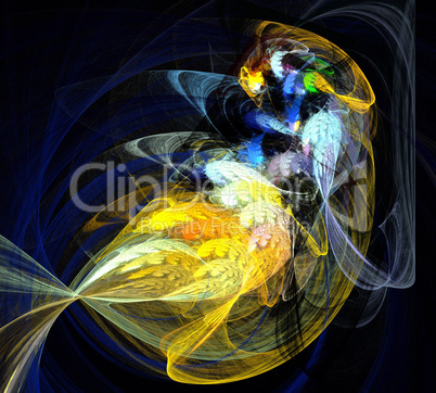 image of one Digital Fractal on Black Color image of one Digital Fractal on Black Color