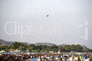 traditional procession in the sea