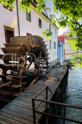 Prague wooden water mill