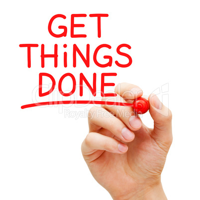 Get Things Done Red Marker Concept