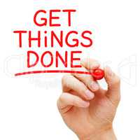 Get Things Done Red Marker Concept