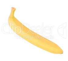 one raw Yellow Banana Isolated at dry sunny day